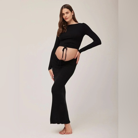 Bumpsuit / Soft Rib black Maxi Skirt M - Picture 1 of 5